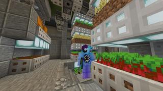 Screenshot of the Minecraft Bedrock Marketplace product Dimensions: Spacebase created by CubeCraft Games.