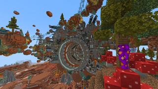 Screenshot of the Minecraft Bedrock Marketplace product Dimensions: Spacebase created by CubeCraft Games.