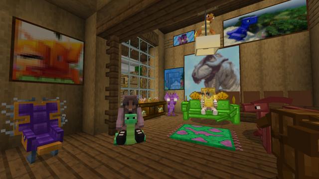 Screenshot of the Minecraft Bedrock Marketplace product Dino Furniture created by CubeCraft Games.