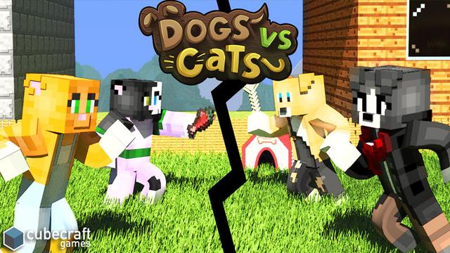 Thumbnail of the Minecraft Bedrock Marketplace product Dogs vs Cats created by CubeCraft Games.