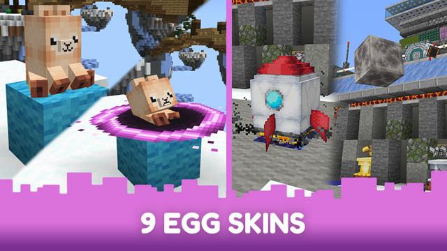 Screenshot of the Minecraft Bedrock Marketplace product EggWars - 90 Day Pass created by CubeCraft Games.