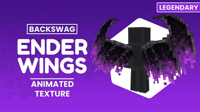 Thumbnail of the Minecraft Bedrock Marketplace product Ender Wings - Backswag created by CubeCraft Games.