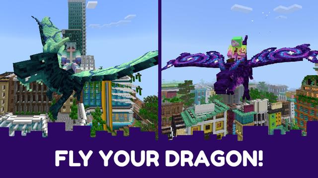 Screenshot of the Minecraft Bedrock Marketplace product Epic Dragon Buddy - UNLOCK FLIGHT created by CubeCraft Games.