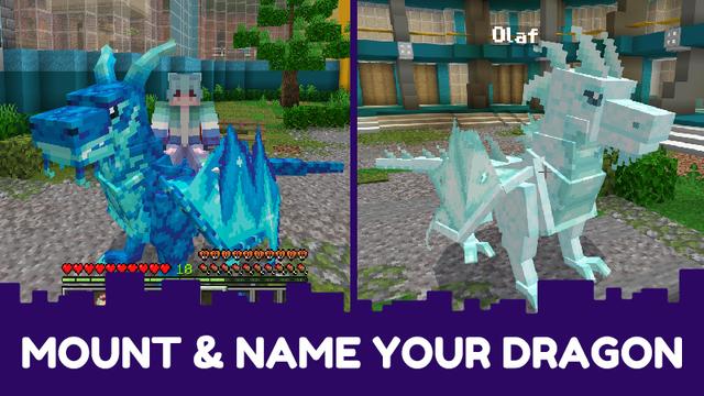 Screenshot of the Minecraft Bedrock Marketplace product Epic Dragon Buddy - UNLOCK FLIGHT created by CubeCraft Games.