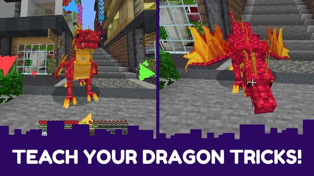 Screenshot of the Minecraft Bedrock Marketplace product Epic Dragon Buddy - UNLOCK FLIGHT created by CubeCraft Games.