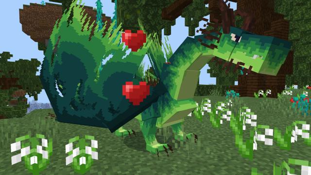 Screenshot of the Minecraft Bedrock Marketplace product Epic Dragons created by CubeCraft Games.