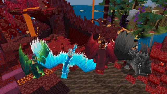 Screenshot of the Minecraft Bedrock Marketplace product Epic Dragons created by CubeCraft Games.