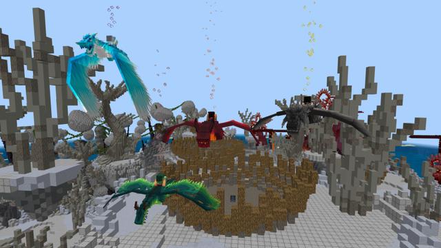 Screenshot of the Minecraft Bedrock Marketplace product Epic Dragons created by CubeCraft Games.