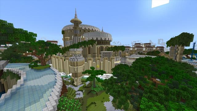 Screenshot of the Minecraft Bedrock Marketplace product Fallen Paradise created by CubeCraft Games.