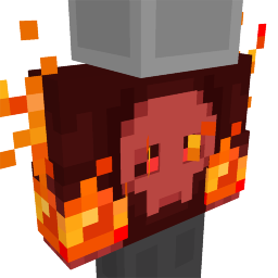 Thumbnail of the Minecraft Bedrock Marketplace product Flaming Red Skull Top created by CubeCraft Games.