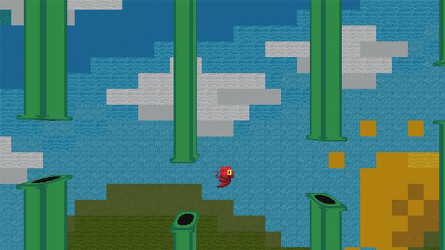 Screenshot of the Minecraft Bedrock Marketplace product Flappy Dragon created by CubeCraft Games.