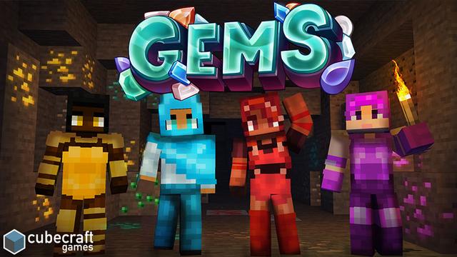 Thumbnail of the Minecraft Bedrock Marketplace product Gems created by CubeCraft Games.