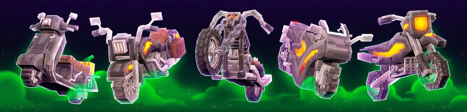 Panorama of the Minecraft Bedrock Marketplace product Ghost Bikers created by CubeCraft Games.