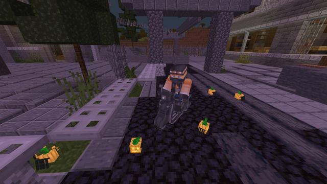 Screenshot of the Minecraft Bedrock Marketplace product Ghost Bikers created by CubeCraft Games.