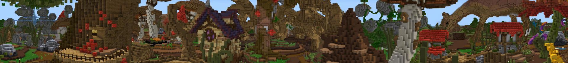 Panorama of the Minecraft Bedrock Marketplace product Green Grove created by CubeCraft Games.