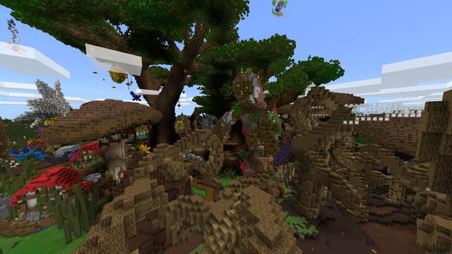 Screenshot of the Minecraft Bedrock Marketplace product Green Grove created by CubeCraft Games.