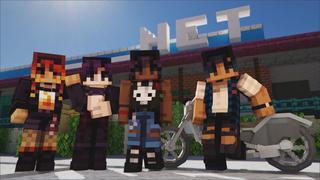 Thumbnail of the Minecraft Bedrock Marketplace product Grunge Bikers created by CubeCraft Games.