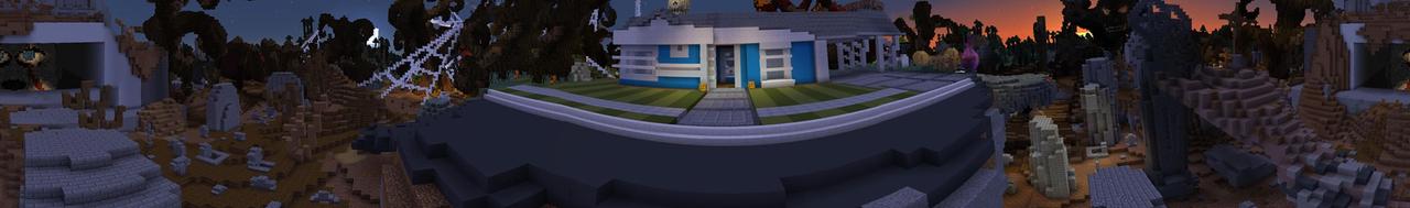 Panorama of the Minecraft Bedrock Marketplace product Horror House created by CubeCraft Games.