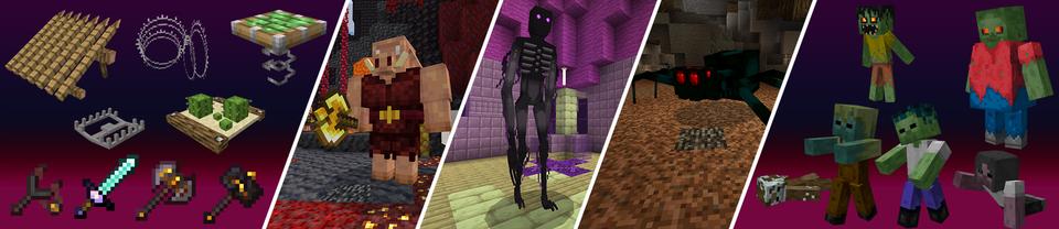 Panorama of the Minecraft Bedrock Marketplace product Horror Mode created by CubeCraft Games.