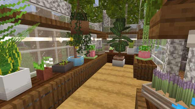 Screenshot of the Minecraft Bedrock Marketplace product House Plants created by CubeCraft Games.