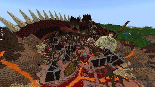 Screenshot of the Minecraft Bedrock Marketplace product Inferno created by CubeCraft Games.