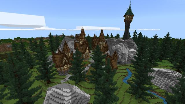 Screenshot of the Minecraft Bedrock Marketplace product Little Town created by CubeCraft Games.