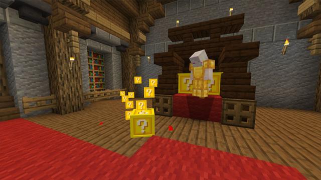 Screenshot of the Minecraft Bedrock Marketplace product Lucky Block Castle created by CubeCraft Games.