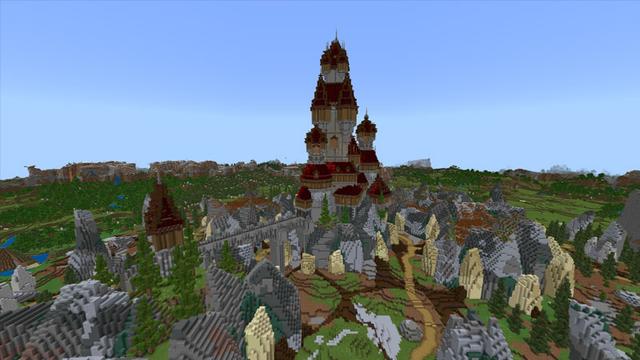 Screenshot of the Minecraft Bedrock Marketplace product Lucky Block Castle created by CubeCraft Games.