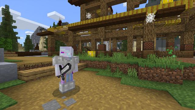 Screenshot of the Minecraft Bedrock Marketplace product Lucky Block Castle created by CubeCraft Games.