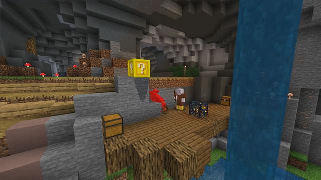 Screenshot of the Minecraft Bedrock Marketplace product Lucky Block Castle created by CubeCraft Games.