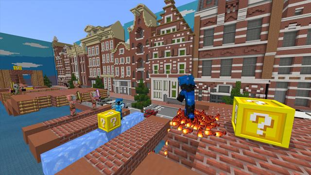 Screenshot of the Minecraft Bedrock Marketplace product Lucky Block Race created by CubeCraft Games.