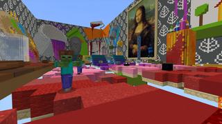 Screenshot of the Minecraft Bedrock Marketplace product Lucky Block Race created by CubeCraft Games.