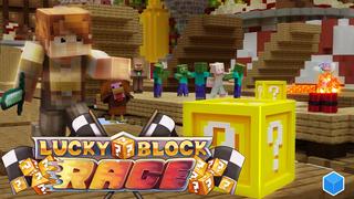 Thumbnail of the Minecraft Bedrock Marketplace product Lucky Block Race created by CubeCraft Games.