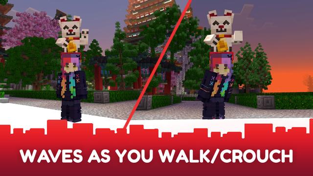 Screenshot of the Minecraft Bedrock Marketplace product Lucky Cat - Hat created by CubeCraft Games.