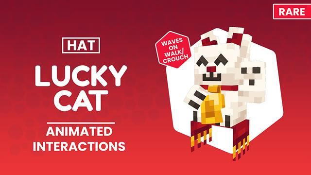 Thumbnail of the Minecraft Bedrock Marketplace product Lucky Cat - Hat created by CubeCraft Games.