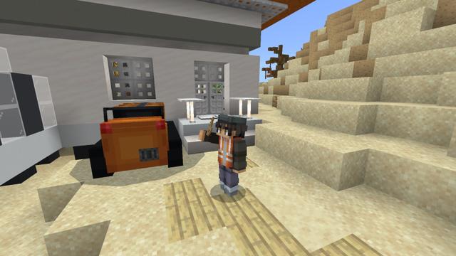 Screenshot of the Minecraft Bedrock Marketplace product Mining Machines created by CubeCraft Games.