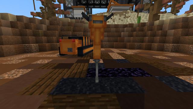 Screenshot of the Minecraft Bedrock Marketplace product Mining Machines created by CubeCraft Games.