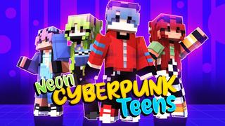 Thumbnail of the Minecraft Bedrock Marketplace product Neon Cyberpunk Teens created by CubeCraft Games.
