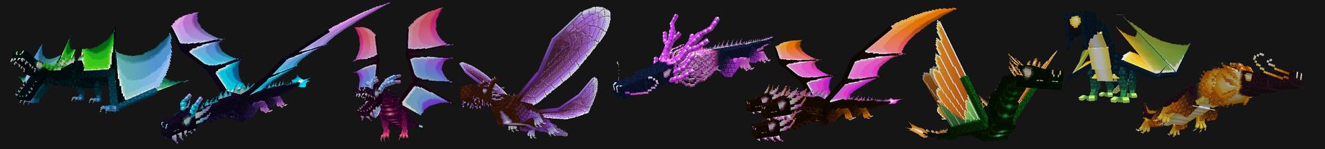 Panorama of the Minecraft Bedrock Marketplace product Neon Dragons created by CubeCraft Games.