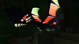 Screenshot of the Minecraft Bedrock Marketplace product Neon Dragons created by CubeCraft Games.