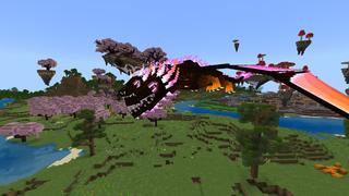 Screenshot of the Minecraft Bedrock Marketplace product Neon Dragons created by CubeCraft Games.