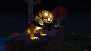 Screenshot of the Minecraft Bedrock Marketplace product Neon Dragons created by CubeCraft Games.