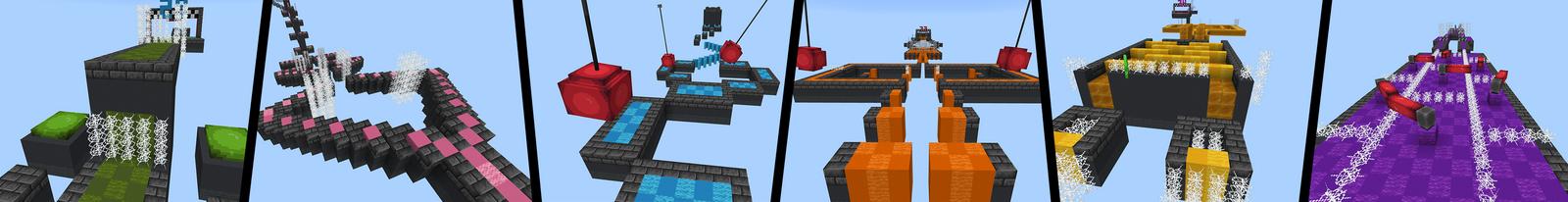 Panorama of the Minecraft Bedrock Marketplace product Obby Bike created by CubeCraft Games.
