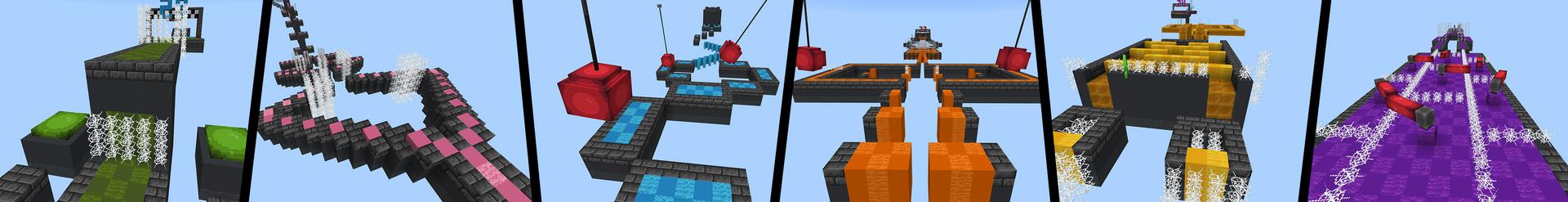 Panorama of the Minecraft Bedrock Marketplace product Obby Bike created by CubeCraft Games.