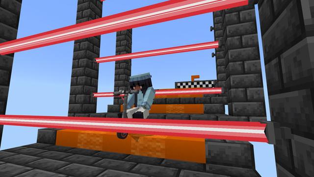 Screenshot of the Minecraft Bedrock Marketplace product Obby Bike created by CubeCraft Games.