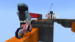 Screenshot of the Minecraft Bedrock Marketplace product Obby Bike created by CubeCraft Games.