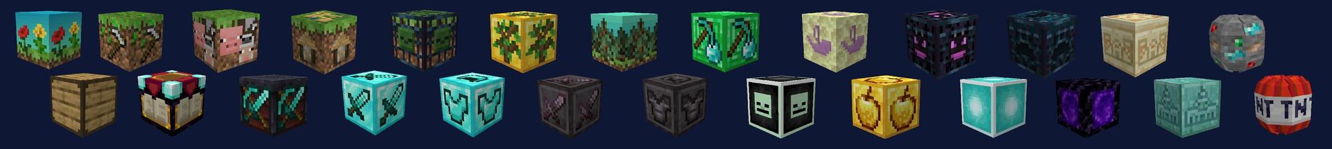 Panorama of the Minecraft Bedrock Marketplace product OP Blocks created by CubeCraft Games.