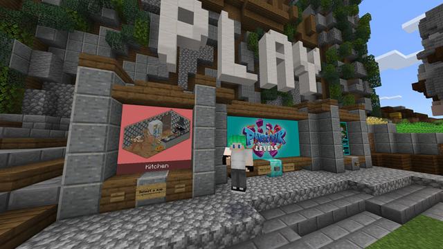 Screenshot of the Minecraft Bedrock Marketplace product Parkour: Levels created by CubeCraft Games.