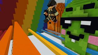 Screenshot of the Minecraft Bedrock Marketplace product Parkour Runner created by CubeCraft Games.