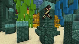 Screenshot of the Minecraft Bedrock Marketplace product Parkour Runner created by CubeCraft Games.